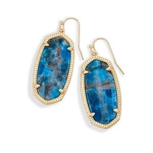 Elle Drop Earrings In Aqua Apatite